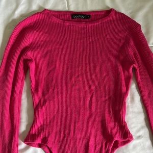 Boohoo Ribbed Bodysuit